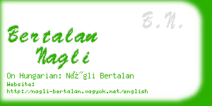 bertalan nagli business card